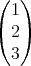 (  )
  1
( 2)
  3